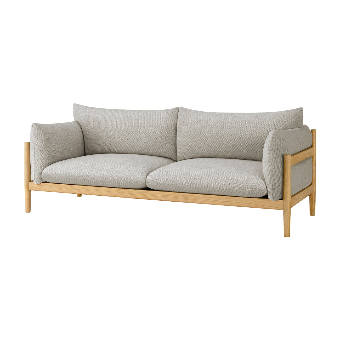 【ペット対応生地】 COMILE(コミル) カバーリングソファ 3シーター ライトグレー
