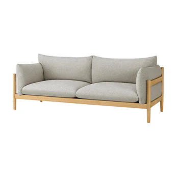 【ペット対応生地】 COMILE(コミル) カバーリングソファ 3シーター ライトグレー - Image 2