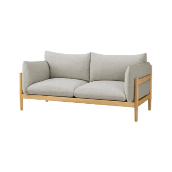 【ペット対応生地】　COMILE(コミル)　カバーリングソファ 2.5シーター ライトグレー
