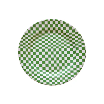 MARINA Side Plate Green Check