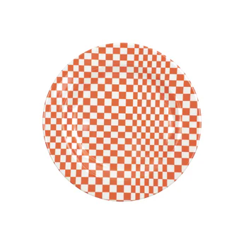 MARINA Side Plate Orange Check